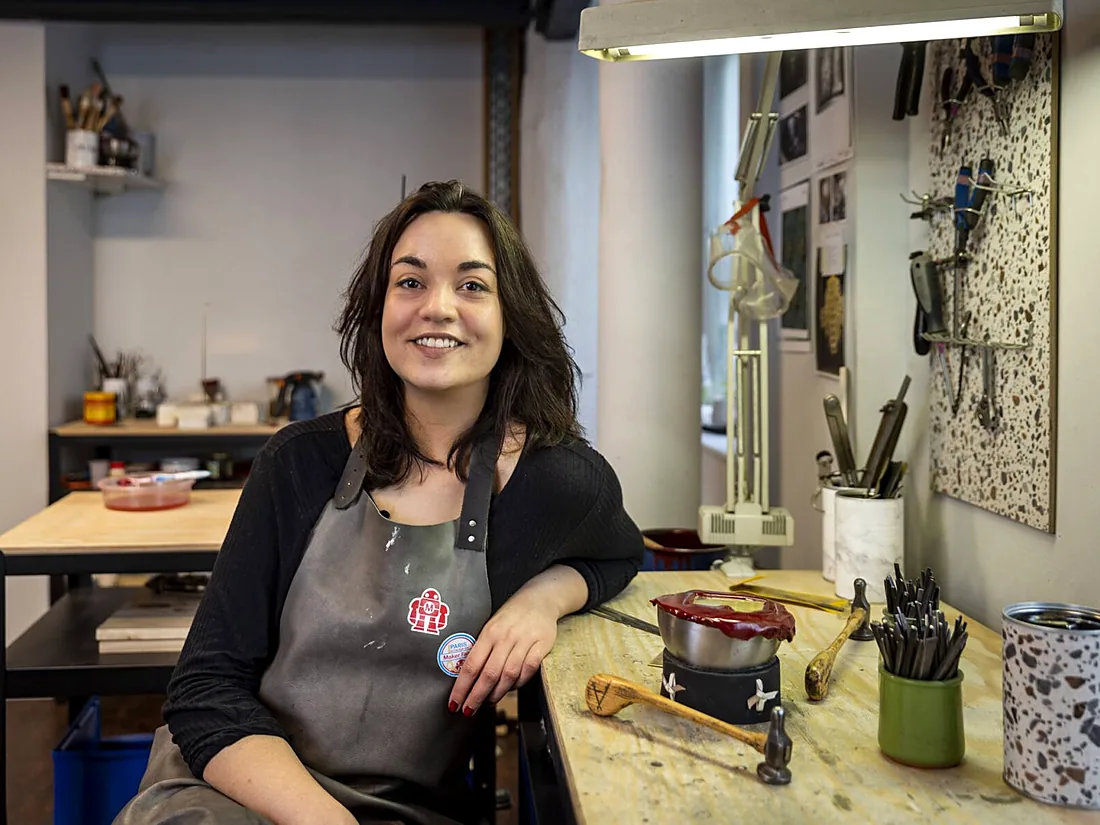 Agnès Sevestre au travail